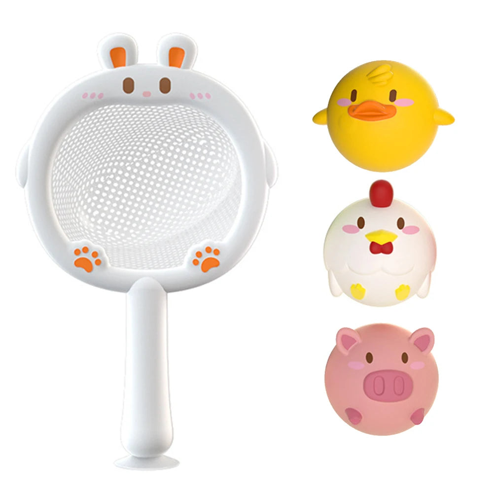 Baby Cute Animals Bath Toy LED Light Up Toys Swimming Water Soft Rubber Float Induction Luminous Duck for Kids Play Funny Gifts