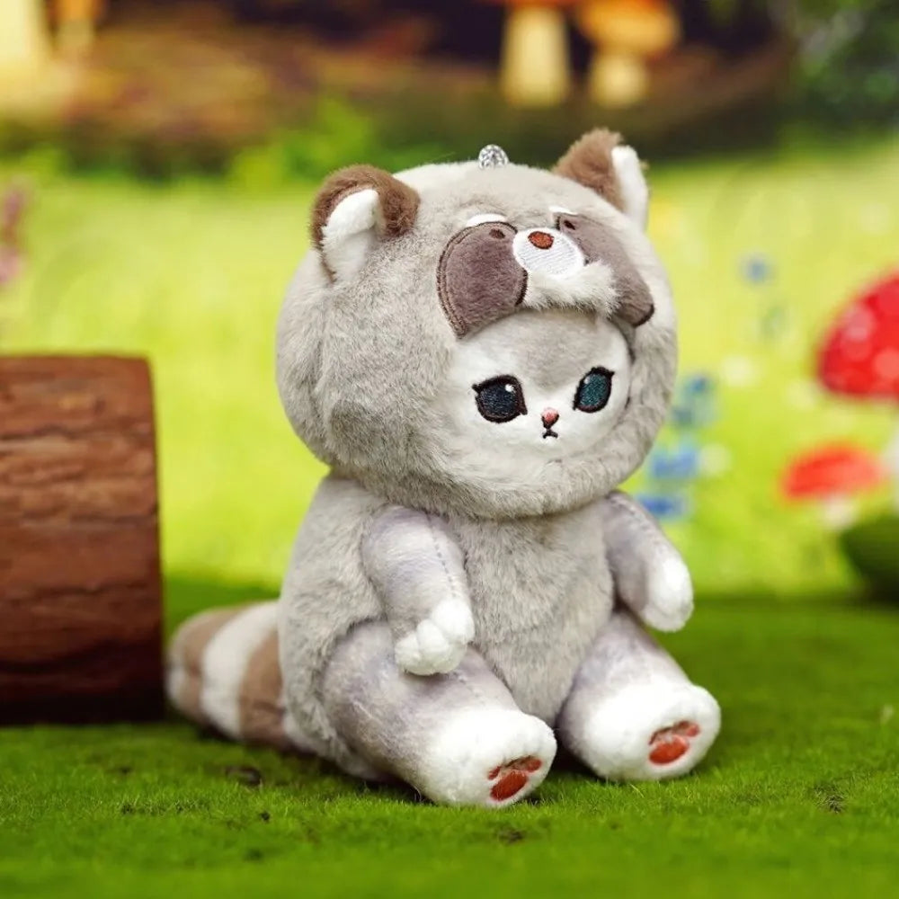 Long Tail Cat Plush Keychain Cute Animal Bag Charm