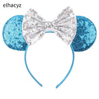 Embroidered Sequin Ears Bow Headband for Women & Girls