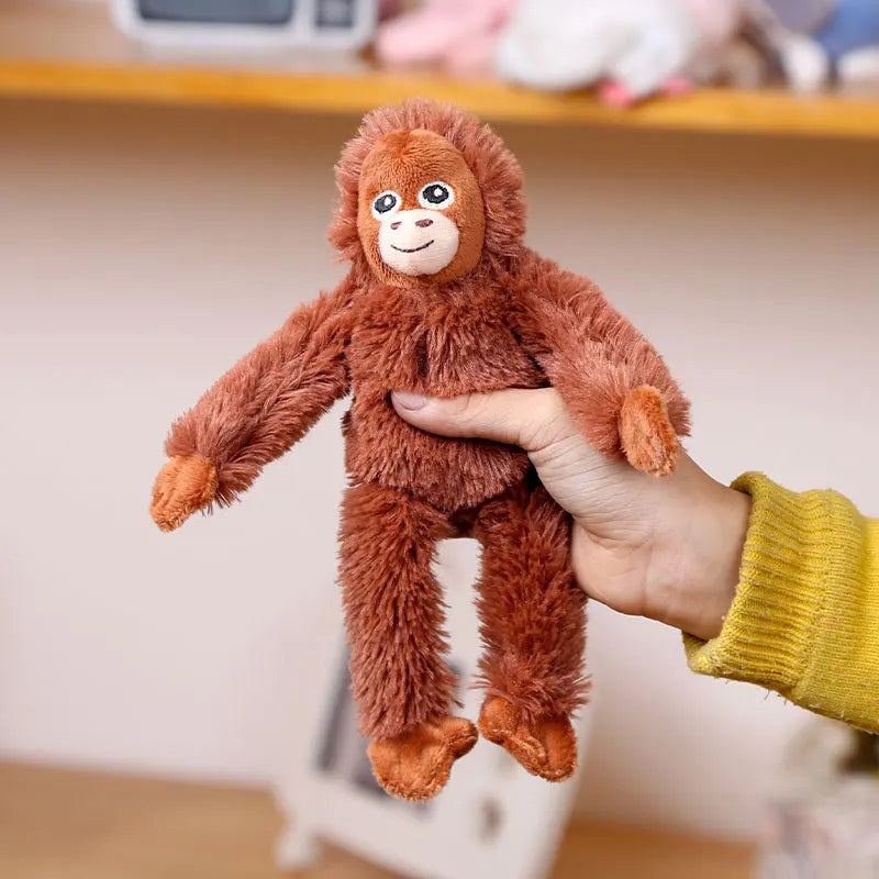 Cartoon Punch Monkey Plush Keychain Cute Bag Charm