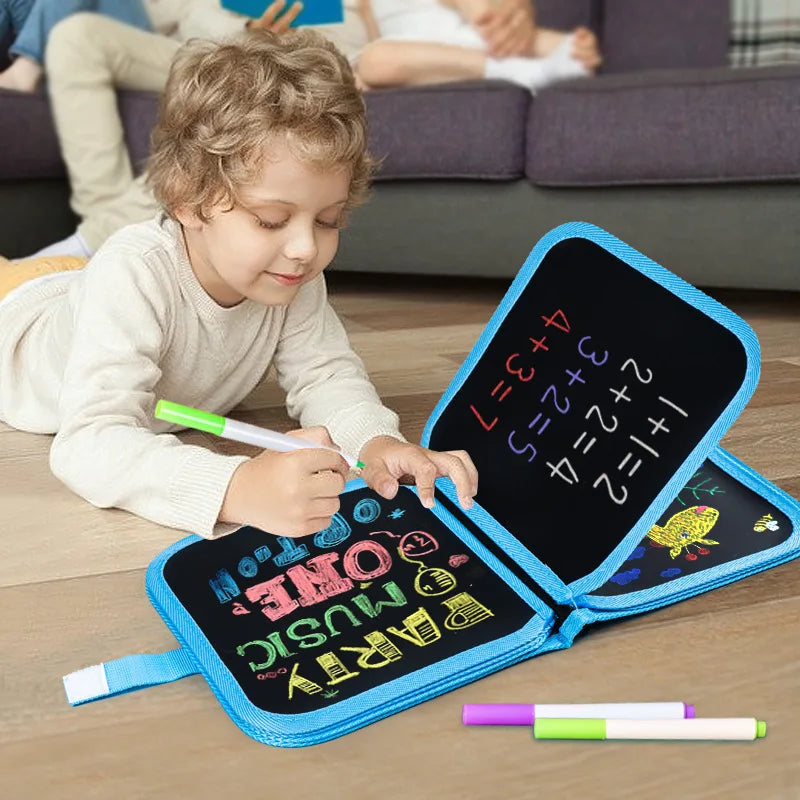 Erasable Reusable Doodle Book Drawing Pad with 12 Watercolor Pens