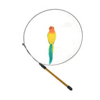 Peacock Bird Cat Teaser Wand for Interactive Hunting and Play