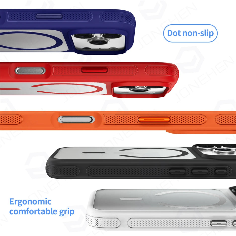 Magnetic Frosted For Magsafe Shockproof Case For iPhone 18 17 16 Pro 15 14 13 Max Translucent Wireless Charge Anti-fall Cover