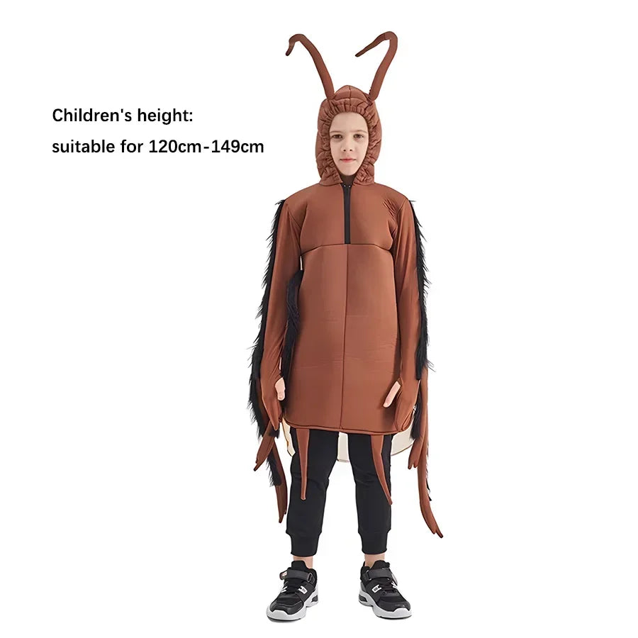 Adult Kid Play Halloween Costumes Unisex Funny Outfit Party Props Costumes One Piece Clothing Cosplay Cockroach Clothing 2024