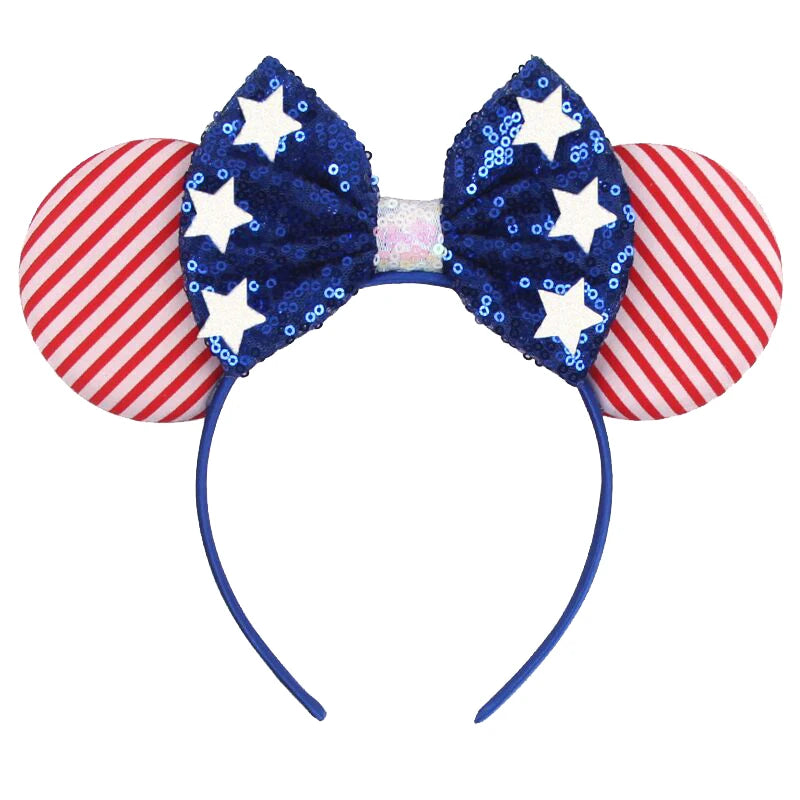 2026 Trip Mouse Ears Headband for Girls Women Sequin Castle 5"Bow Hairband Festival Party Cosplay DIY Hair Accessories