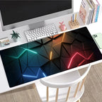 Mouse Pad Desk Pad Extended Mouse Mat 31.5x11.8in Large Computer Keyboard Desk Mat Desk Pad with Non-Slip Base and Stitched Edge