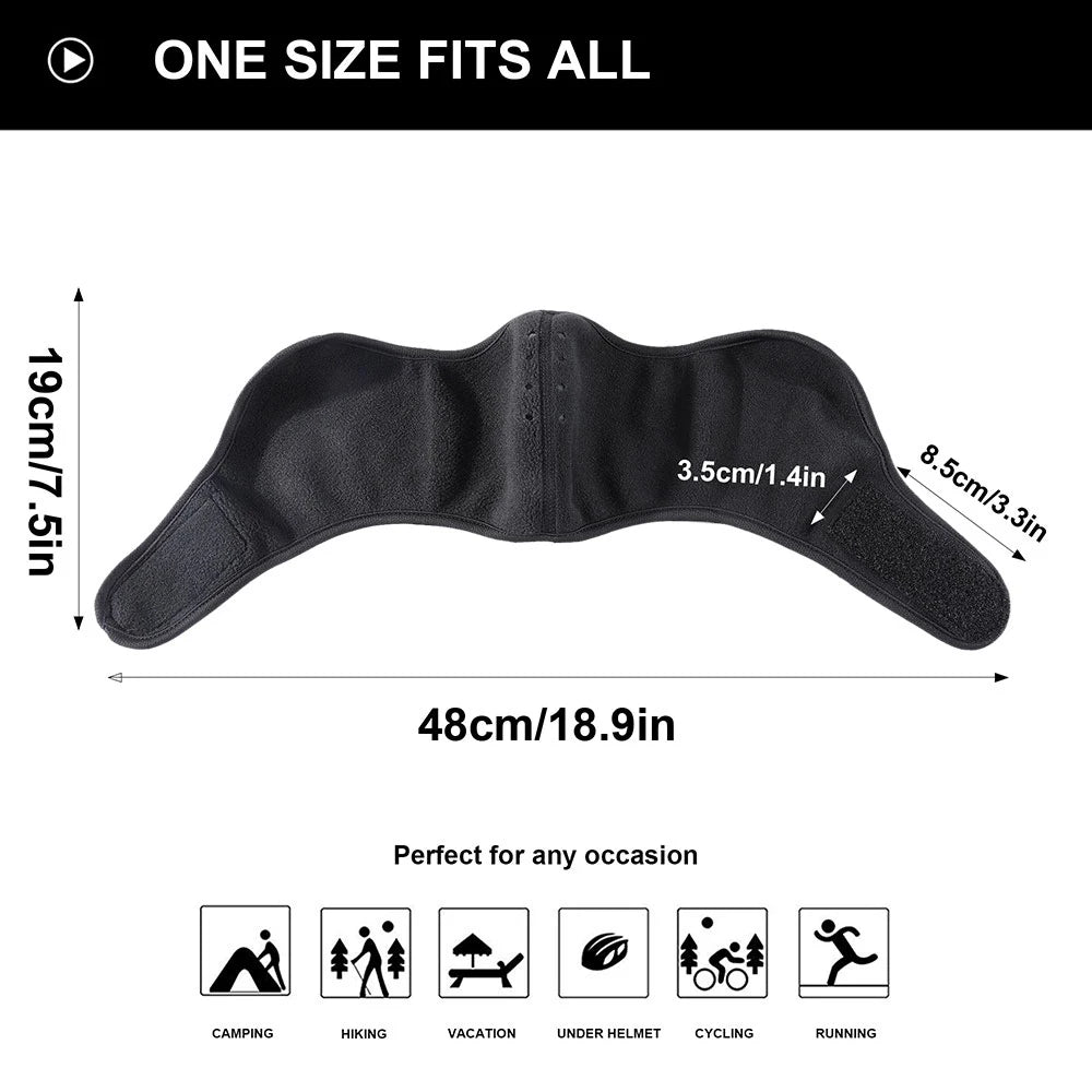 Outdoor face mask, cycling antifreeze head cover, winter skiing face protection, warm ear mask, fleece windproof face mask