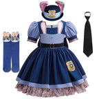 Girls Judy Hopps Bunny Police Costume Dress – Zootopia Outfit