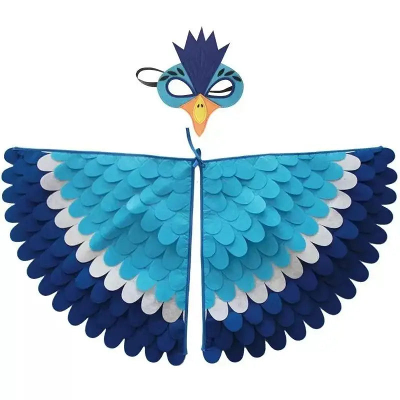 Kids Bird Cosplay Costume Wings Cape with Mask – Animal Outfit