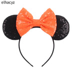 Embroidered Sequin Ears Bow Headband for Women & Girls