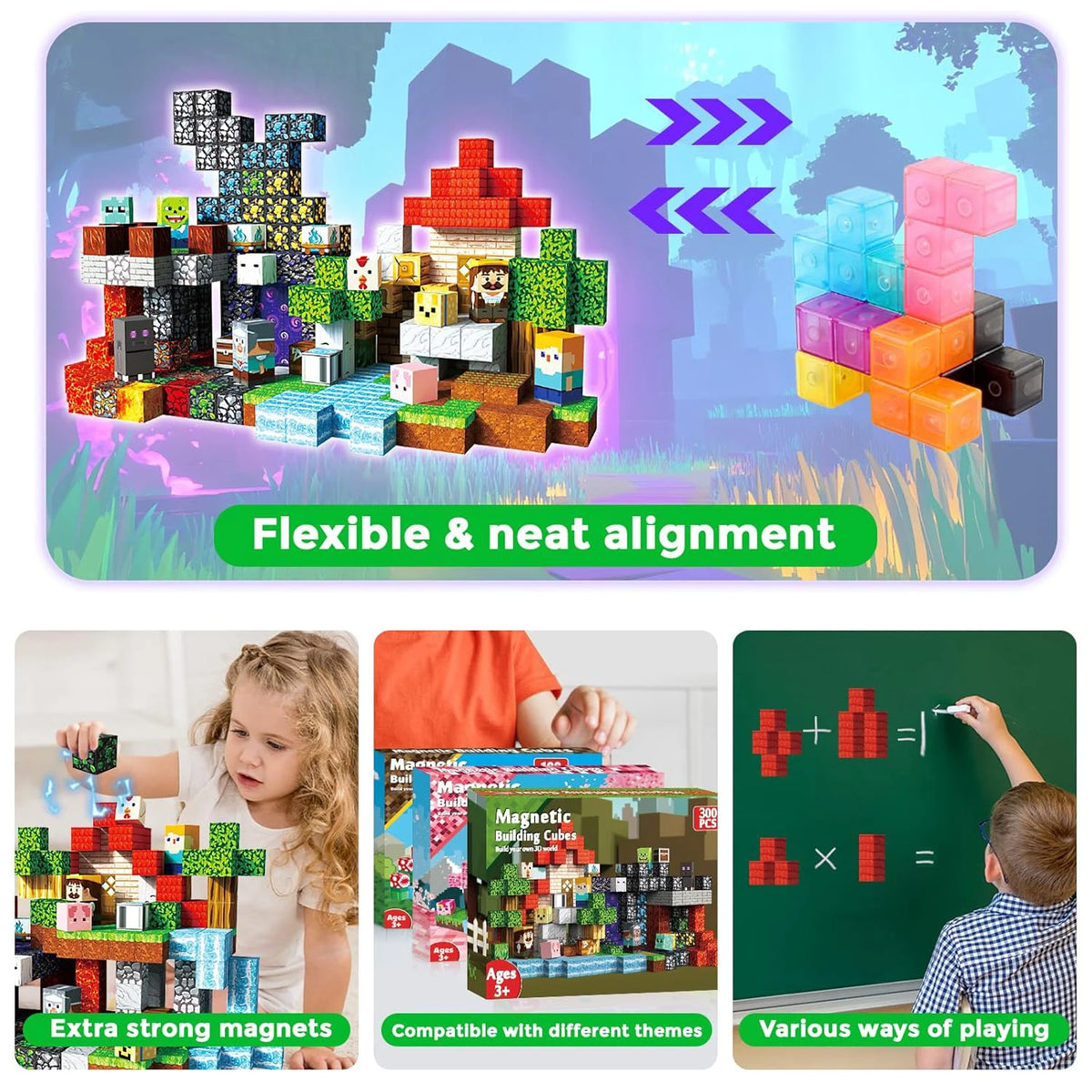 Magnetic Tiles Building Blocks – STEM Educational Toy Set