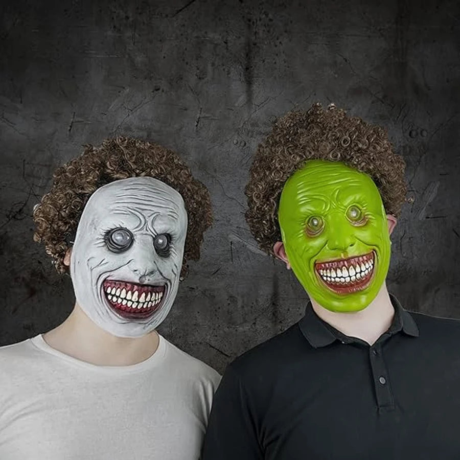 Scary Mask Halloween Horror Mask Scariest Creepy White Mask With Eye, Evil Role-playing Props, Party Props