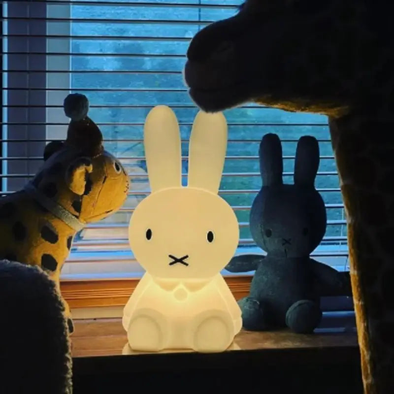 28CM Miffy Kawaii Colorful Remote-controlled Bedroom Ambient Light Cartoon Night Light Cute Gift Toy