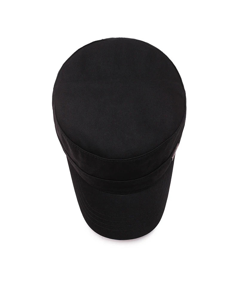 Four Seasons Flat Top Hat Men'S Simple Cotton Peaked Hat Fashion Baseball Cap Casual Cap, Commuter Sunshade Hat