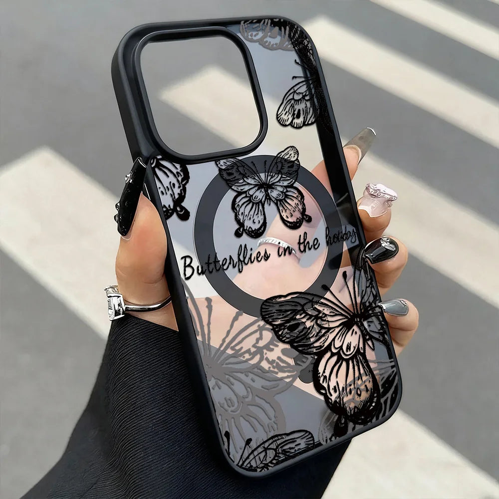 Leopard Print Phone Case For iPhone 17 Pro Case iPhone 16 15 13 12 11 14 18 Pro Max Matte Magsafe Magnetic Wireless Charge Cover