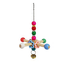 Natural Wood Rope Bird Climbing Toy for Parrots and Small Birds
