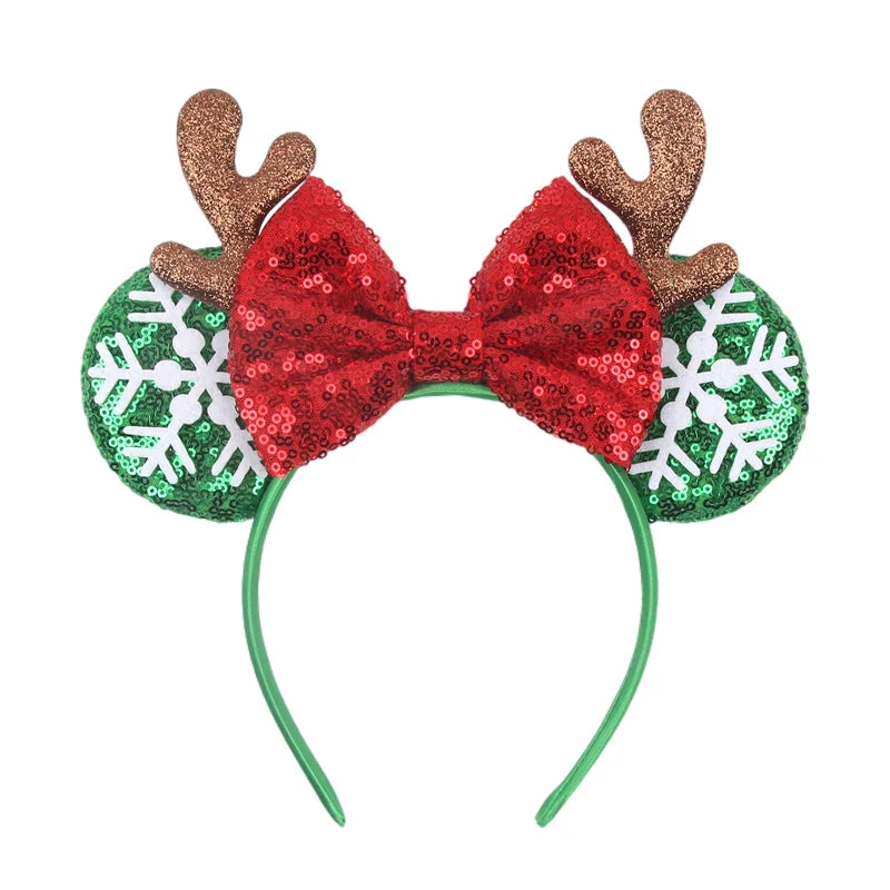 Sequin Mouse Ears Bow Headband for Women & Girls