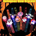 10/20PCS Cute Halloween Glowing Rings Glow Bracelet Christmas Ghost Pumpkin Snowman Child Kids Gift Halloween Party Decoration