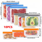 Reusable Silicone Food Storage Bags – Leakproof Freezer Storage Set
