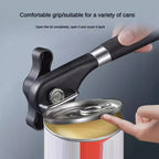 Stainless Steel Manual Can Opener with Side Cut & Bottle Opener Tool