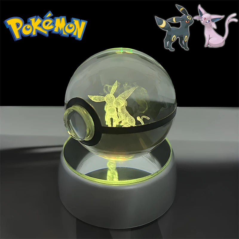 Pokémon 3D Crystal Poké Ball LED Night Light Collectible Figure
