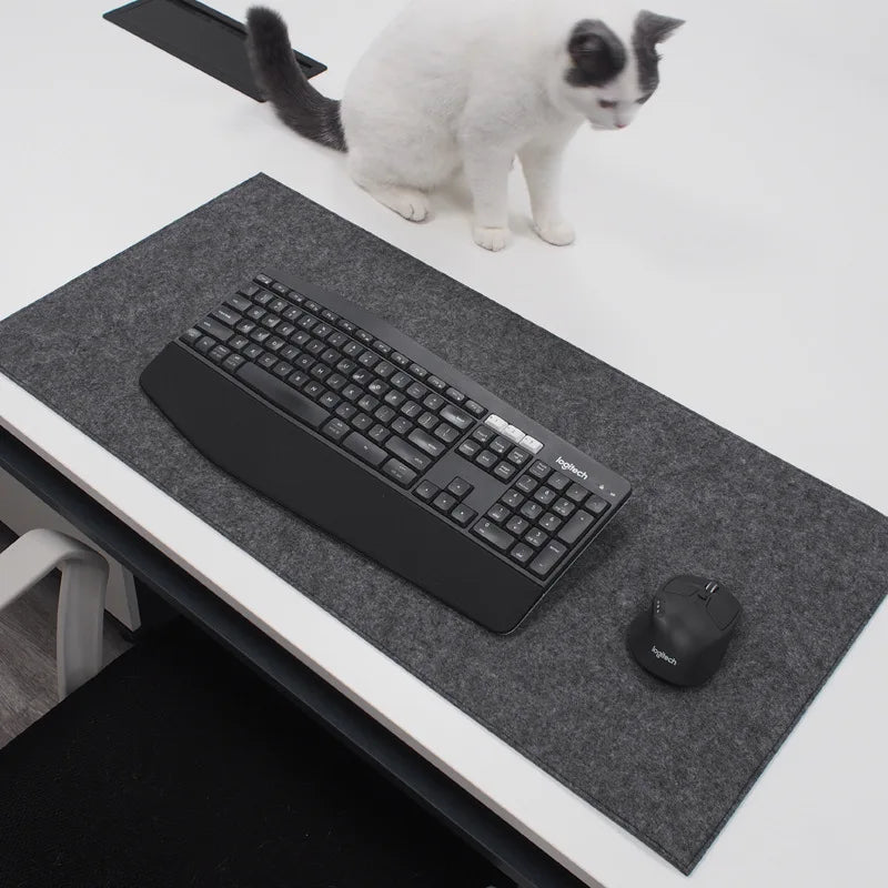 XXL Large Wool Felt Gaming Mouse Pad Computer Desk Mat Non-slip Laptop Keyboard Desk Pad Office Desk Accessories