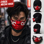 5 Color Cyberpunk Half Face Mask Mecha Style Halloween Cosplay Mask Adjustable Strap Breathable Comfort Party Costume Face Cover