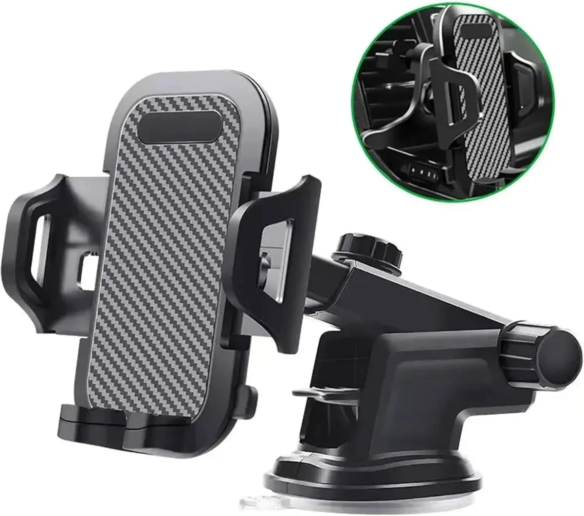 3-in-1 Universal Car Phone Mount Holder CradleDashboard Windshield Air Vent Suction Cup Holder for iPhone andAndroid Smartphones