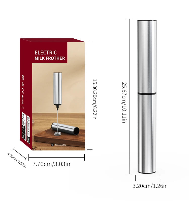 Rechargeable Milk Frother – Handheld Foam Maker & Drink Mixer