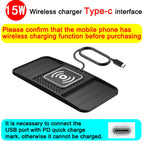 15W Fast Wireless Charging Pad , Non-Slip Rubber Mat for Car Storage, Lightweight USB-Powered Charger Compatible with Phone