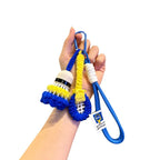 Crochet Badminton Keychain Mini Sports Bag Charm