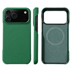 for Magsafe Case for iPhone 17 15 16 18 Pro Max Air Lychee Natural Cowhide Leather Magnetic Protector Luxury Phone Back Cover