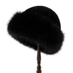 Plush Warm Fur Fluffy Beanie Hat for Winter Outdoor Comfort