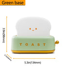 USB Rechargeable LED Bread Toast Night Light Table Lamp Bedside Portable for Bedroom Kids Room Baby Gift Holiday Decor Birthday