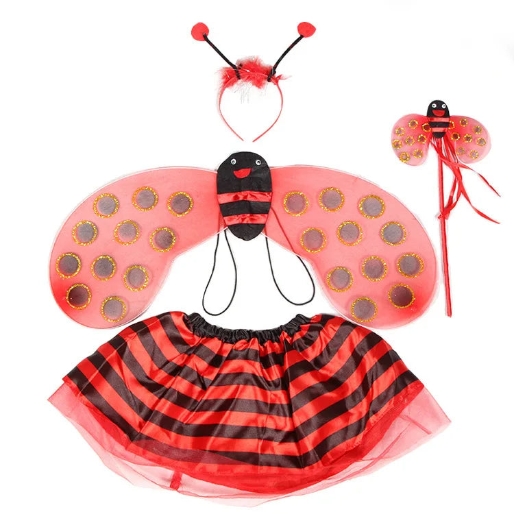Kids Girl Bee Costume Set 4 Piece – Cute Cosplay Outfit