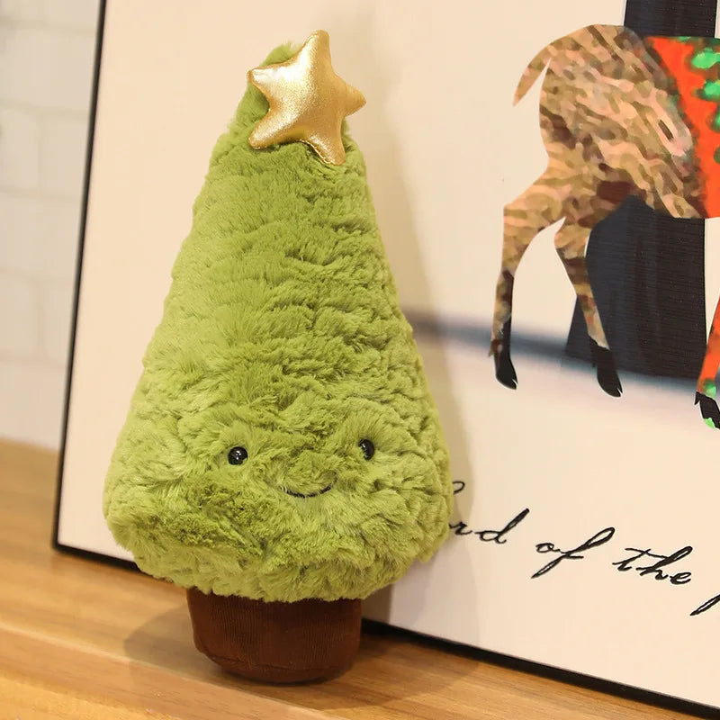 Christmas Tree Plush Toy Pillow – Cute Festive Stuffed Cushion