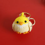 Cute Crochet Parrot Keychain Handmade Bird Bag Charm