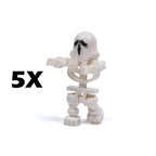 5PCS MOC Halloween Skeleton Army Mini Doll Ghost Building Block DIY Assembly Character Doll Horse Ornaments Figure Gift for Kids