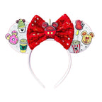Mouse Ears Sequin Bow Cosplay Headband for Women & Adults