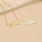 Personalised Name Necklace Custom Stainless Steel Name Jewelry Birthday Gift for Her Bridesmaid Mother's Day Gifts