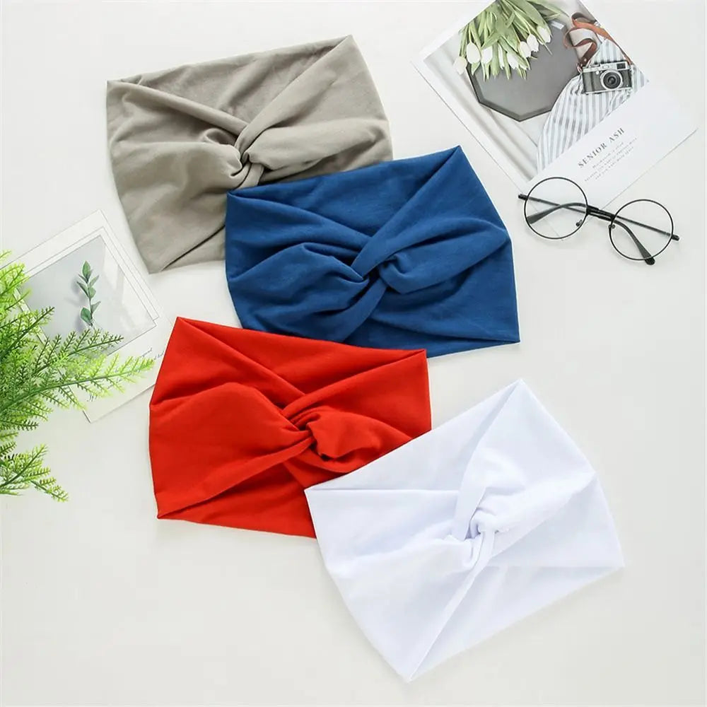 Twisted Extra Wide Turban Workout Headband for Women