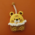 Cartoon Dog Key Case Handwoven Key Organizer Pouch