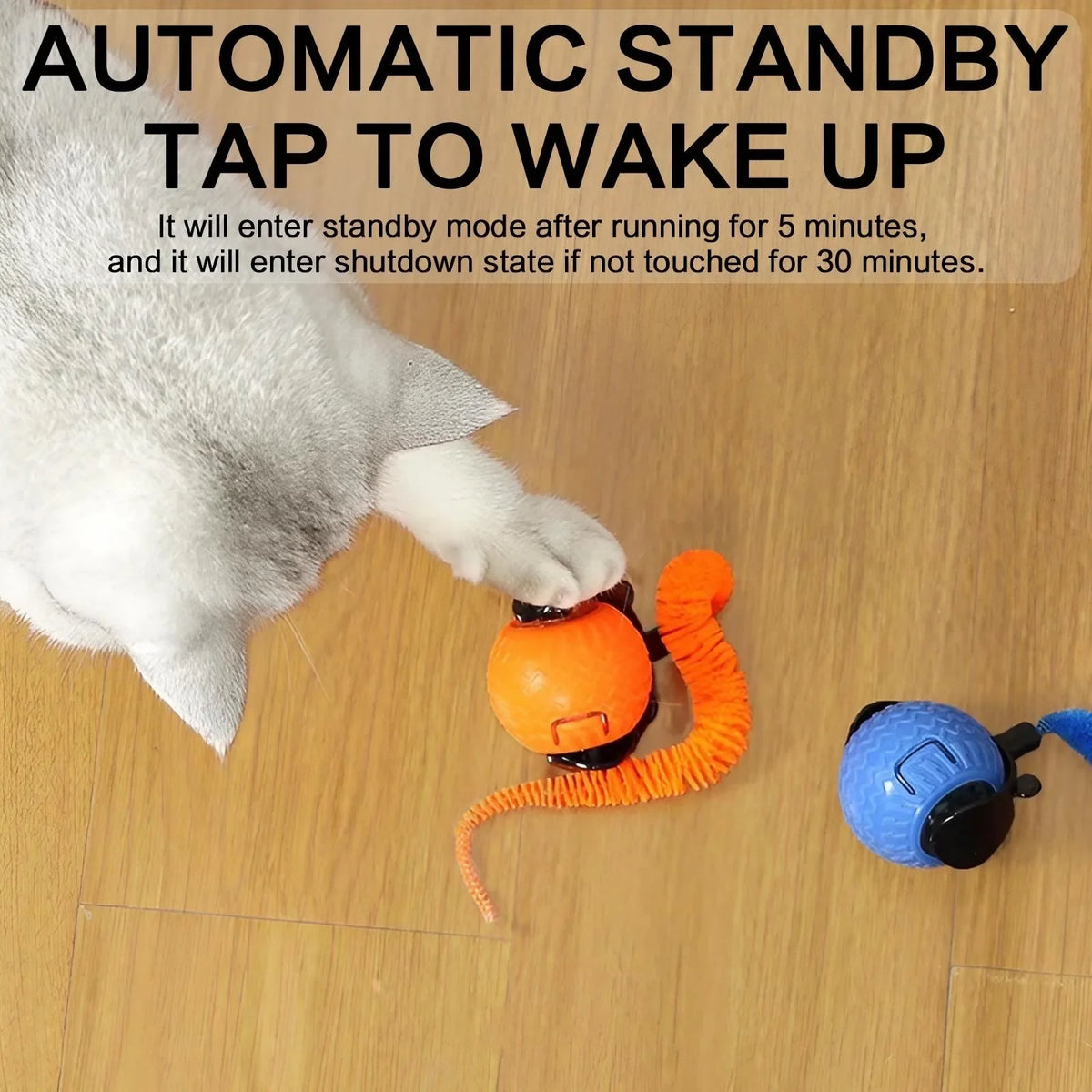 Automatic Rotating Smart LED Interactive Cat Teasing Ball Obstacle Avoidance Playful Pets Toy