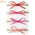 Classical Suede Bow Baby Nylon Headband for Girls