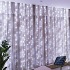 Solar LED Curtain Light Outdoor Garland Solar Fairy String Light Copper Wire Lamps for Garden Yard Wedding Party Holiday Decor