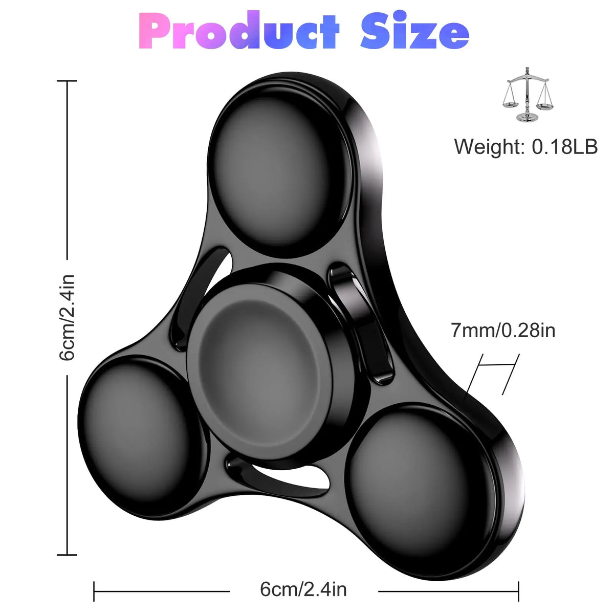 Rainbow UFO Metal Fidget Spinner