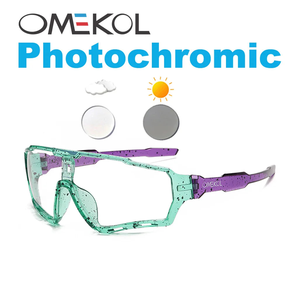 Photochromic Cycling Glasses UV400 Sports Sunglasses for Men & Women Outdoor