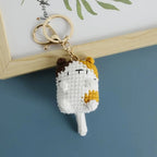 Small Cat Crochet Keychain Cute Kitten Bag Charm