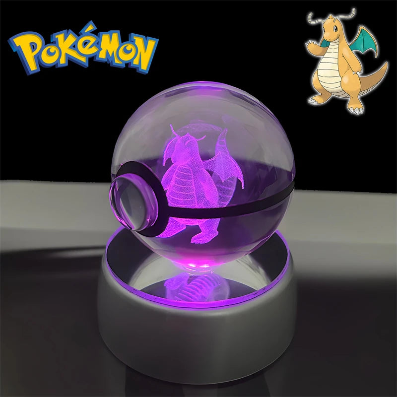Pokémon 3D Crystal Poké Ball LED Night Light Collectible Figure