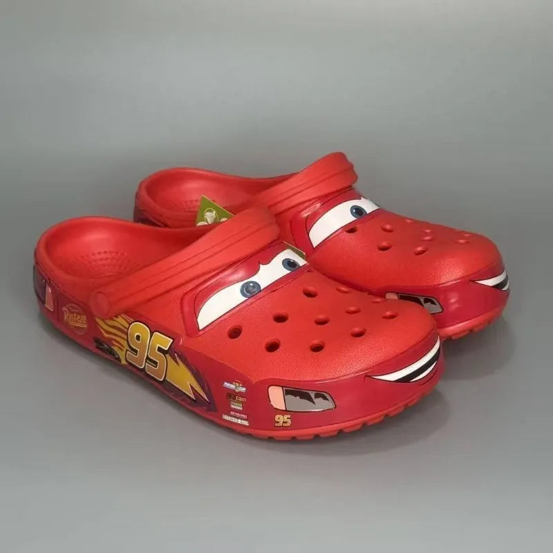 Lightning McQueen Kids Sandals – Cartoon Summer Beach Slippers
